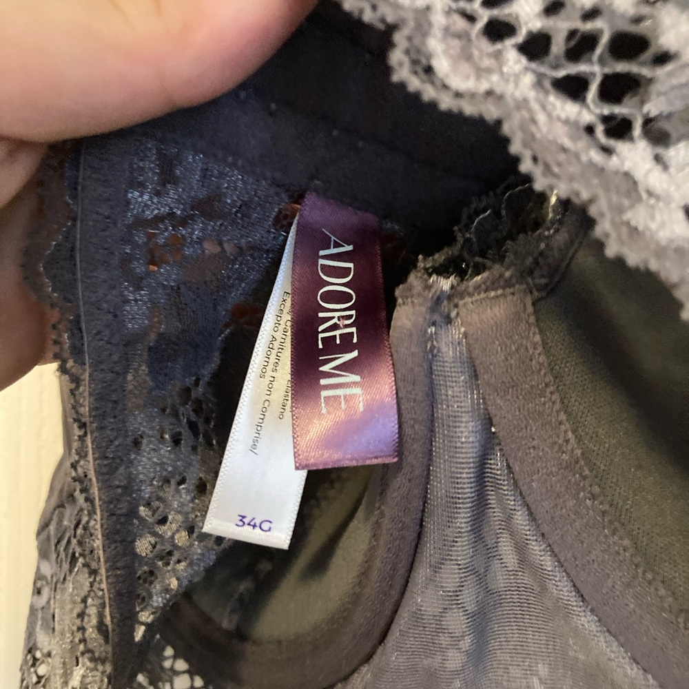Adore Me longline grey lace bra - Picture 5 of 5
